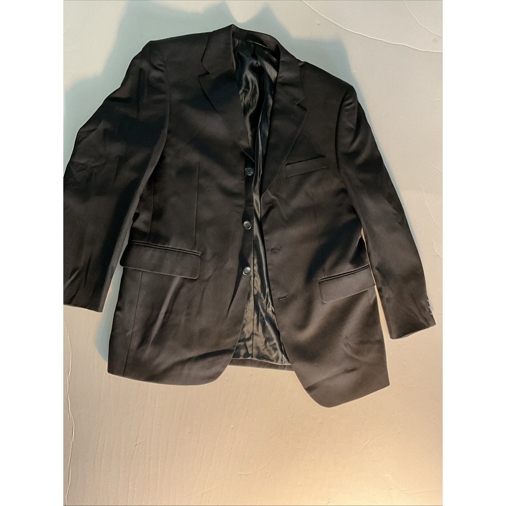 Bolzano Paris 3B Black Suit Jacket Blazer Men's 38S 32W Italy Polyester